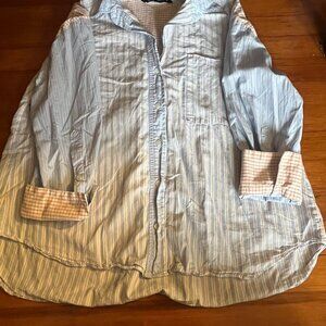 long sleeve button down striped shirt